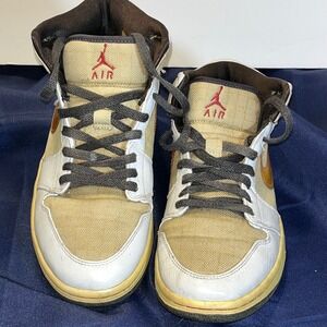 Jordan 1 Phat Low Fathers Day White Dark Mocha 325514-101 Mens Size 9 2008